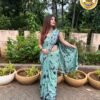 Soft Cotton Saree (JF-30/85) - Cyan