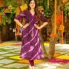 Cotton Kurti (SRK-04/142) - Wine