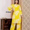 Cotton Co-Ord Set (SRK-04/175) - Yellow